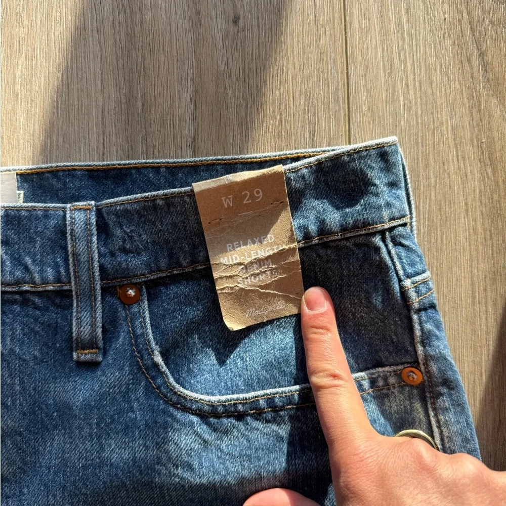 RELAXED Mid-length Denim Shorts - Jean
